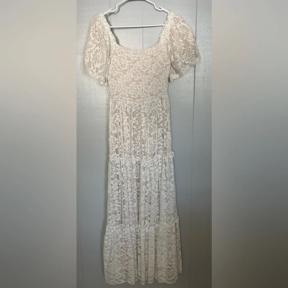 Baltic born Aspen Smocked Lace Maxi Dress - Picture 6 of 9